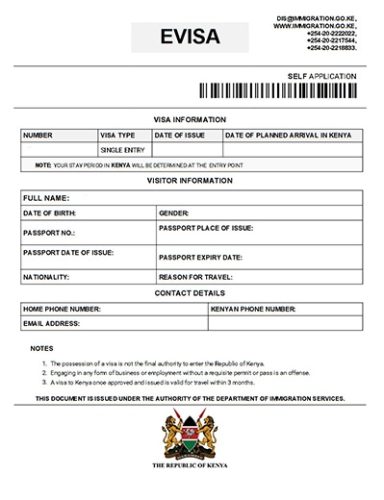 Kenya-visa example